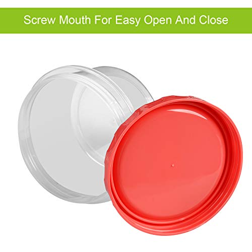 12-Pack 8Oz/250Ml Reuseable Small Plastic Freezer Storage Container Jars With Screw Lid For Food Kids Baby Lunch Snacks Slime Cup |Sturdy Plastic|Bpa Free | Freezer & Dishwasher Safe| #TOP2