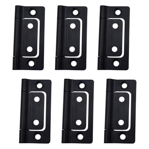 SYEYCW Bisagras Plegables de Carga Pesada 51x25mm, 6 Piezas para Puertas y Ventanas, Armarios, Cajones, Negro