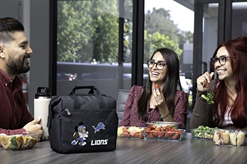 Image of PICNIC TIME NFL Mickey Mouse On The Go Lunch Bag - Soft Cooler Lunch Box - Insulated Lunch Bag, (Black)