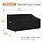 Dokon Heavy Duty Patio Sofa Covers Waterproof 3-Seater Outdoor Sofa Loveseat Cover Anti-UV 600D Oxford Fabric Lawn Patio Furniture Covers with Air Vent (79"L x 37"D x 35"H) - Black