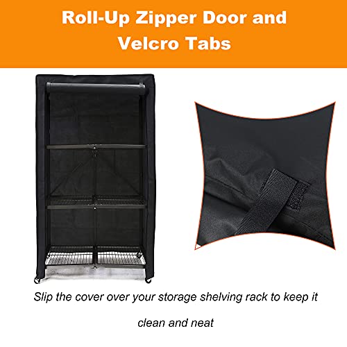 Storage Shelf Cart Cover,Waterproof Storage Shelving Unit Cover Protective Storage Rack Dust Cover Fits Up To 4-5 Tier Multipurpose Shelf Warehouse Basement Kitchen Living Room (36 X 18 X 72 Inch) #TOP2
