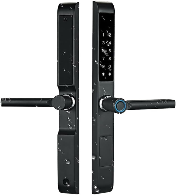 両面防水アルミICカードパスワード電子ドアロック3585 3.2CM TTLock指紋スマートドアロックA