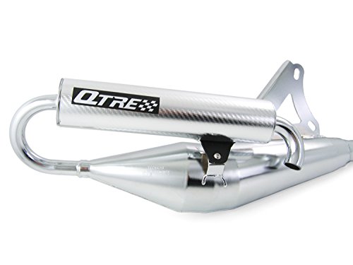 Tecnigas Q-Tre Chromé/Chrome Tuning Sport Pot d'échappement compatible avec Nitro/compatible avec Nitro Naked/compatible avec Ovetto/compatible avec Mach G