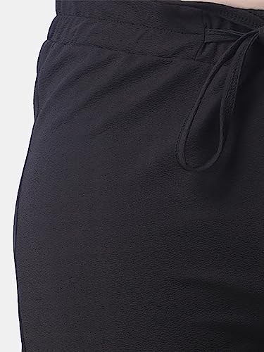 Image of POPWINGS Casual Solid Trousers for Women || Straigh Leg Plain Women Trousers for Summer || Pull On Trousers for Women || Regular Fit Trousers for Women
