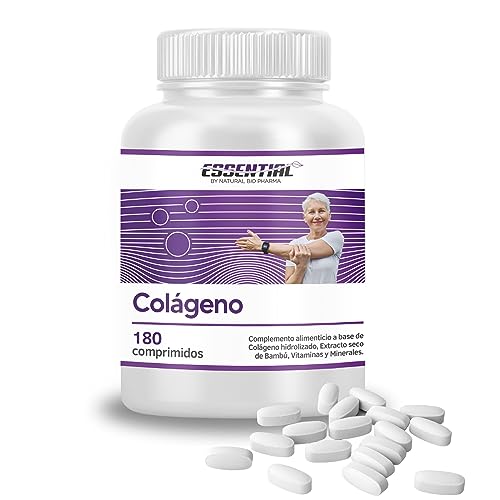 Colágeno Marino con Magnesio y Vitamina C - articulaciones. Vitaminas, bienestar muscular con Colágeno Hidrolizado y Vitamina D (180 Comprimidos).