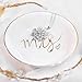 Quany Life Mrs Jewelry Dish Ceramic Ring Trinket Tray Wedding & Engagement Gift for Mrs Storage