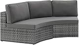 Crosley Furniture Catalina Outdoor Sectional Sofa, 3-Person Wicker Patio Couch...