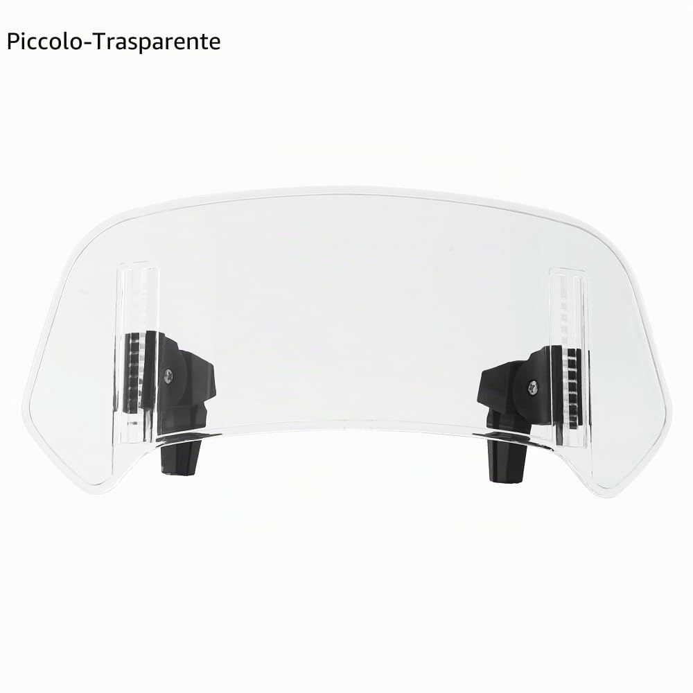 Estensione Parabrezza Moto Universale Deflettore Regolabile Clip-on Protezione Vento per Dirt Bike e Moto con Parabrezza 2 Misure Disponibili