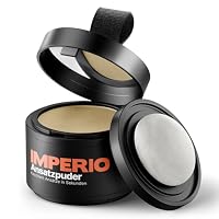 IMPERIO Ansatzpuder - Haar Concealer zur Haarverdichtung für Frauen und Männer, wasserfestes Haar Make-up zum Ansatz kaschieren - 4g (Mittelblond)