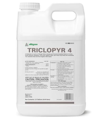 ALLIGARE - Triclopyr 4 Herbicide Selective Weed Killer for Woody Plants Brush for Forestry Pastures Rights-of-Way & Industrial Sites - Compare to Garlon 4 & Remedy - 2.5 Gallon
