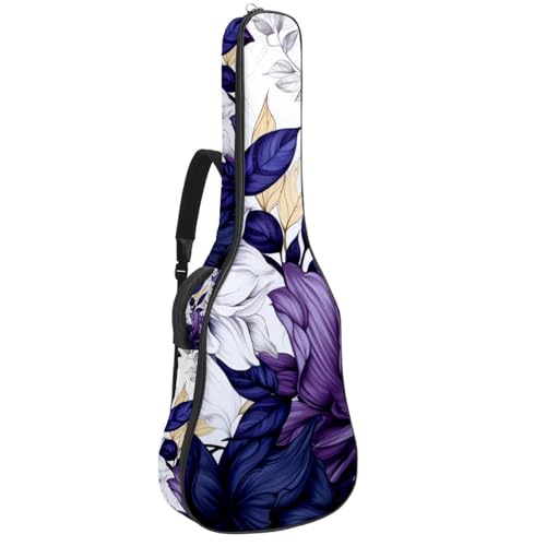 Sac pour guitare étanche 41 pouces avec compartiment accessoires et housse fleurie