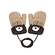 Baby Kleinkind Winter Handschuhe Fäustlinge auf Schnur Niedlicher Warm Baby Fäustel mit Plüsch Winter Weich Doppelt Strickhandschuh Kinder Schnee Handschuhe für Baby Mädchen Jungen 0-3 Jahre Geschenk