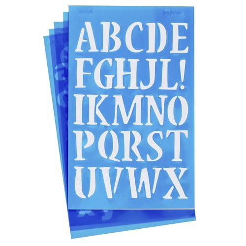 Westcott LetterCraft Stencil, Nueva Font, 3/4-Inch and 1-Inch Characters (SN134/15838)