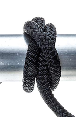 Seachoice Double-Braid Nylon Dock Line 3/8" X 25' 40321 Black #TOP3