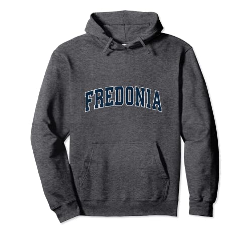 Fredonia New York NY Vintage Diseño deportivo Diseño azul marino Sudadera con Capucha