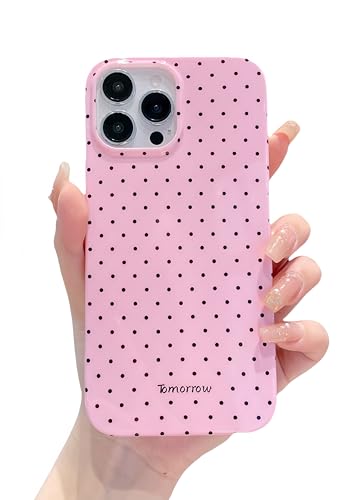 Coque iPhone 15 Pro Max motif à pois une idée cadeau jolie et esthétique