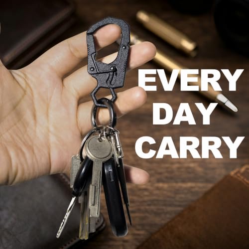 Image of Ahiller Double Locking Carabiner Clip - Zinc Alloy Mens Keychain for Keys