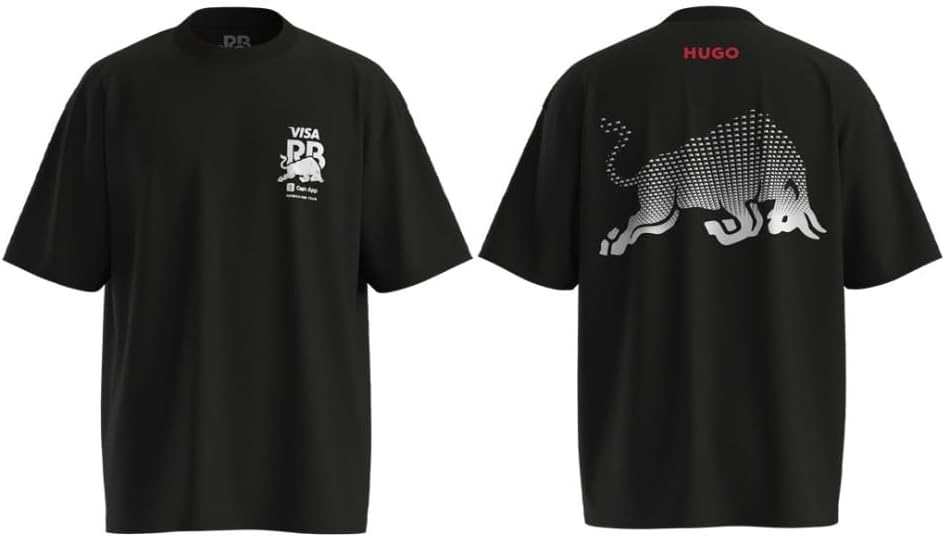 Hugo Mens F1 2025 Vcarb Racing Bull Team Big Back Logo T-Shirt - Image 4