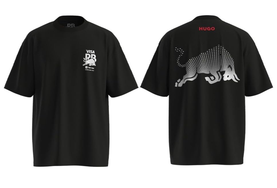 HUGO Men's F1 2025 Vcarb Racing Bull Team Big Back Logo T-Shirt3