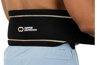 Copper Compression Back Brace. Copper Infused Lumbar Support for Lower Back Relief, Sciatica, Herniated Disc, Scoliosis, Pain & Strains. Adjustable & Breathable. Fits Men & Women (Waist 36" - 42")