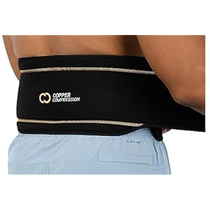 Copper Compression Back Brace. Copper Infused Lumbar Support for Lower Back Relief, Sciatica, Herniated Disc, Scoliosis, Pain & Strains. Adjustable & Breathable. Fits Men & Women (Waist 28″ – 34″)