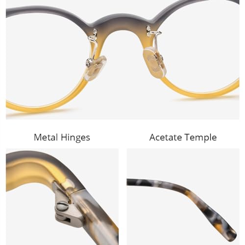 Lunettes en acétate mat MUTYNE monture œil de chat bleu coloré pour femmes