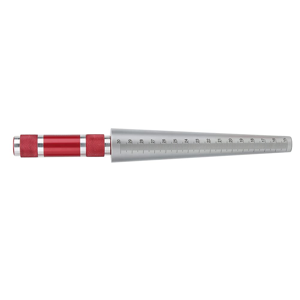 Calibrador cónico de agujeros, calibrador de apertura cónica de acero inoxidable, herramienta de medición de alta precisión para diámetros interiores y barrenas con 4 tamaños de ra (15-30 mm)