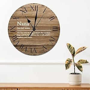 ArogGeld Nana Definition PVC Clock Primitive Quotes Round Wall Clock Typography Post Print 8.8in Country Battery Operated Round Wall Clock for Bedroom Living Room Office Home Kitchen ArogGeld Nana Definition PVC Clock Primitive Quotes Round Wall Clock Typography Post Print 88in Country Battery Operated Round Wall Clock for Bedroom Living Room Office Home Kitchen