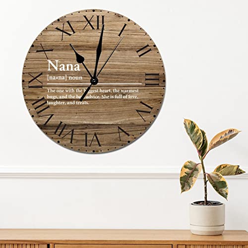 ArogGeld-Nana-Definition-PVC-Clock-Primitive-Quotes-Round-Wall-Clock-Typography-Post-Print-88in-Country-Battery-Operated-Round-Wall-Clock-for-Bedroom-Living-Room-Office-Home-Kitchen ArogGeld Nana Definition PVC Clock Primitive Quotes Round Wall Clock Typography Post Print 88in Country Battery Operated Round Wall Clock for Bedroom Living Room Office Home Kitchen