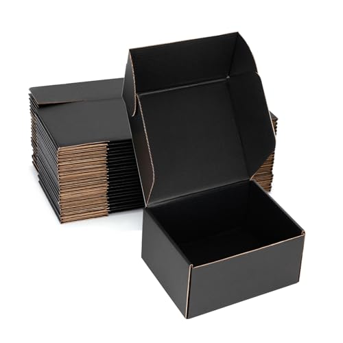 Small shipping boxes 7x5x3 inch (25 pack) in black