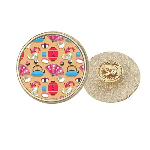 Broche dorée motif japonais Crane Repeat M finitions de qualité