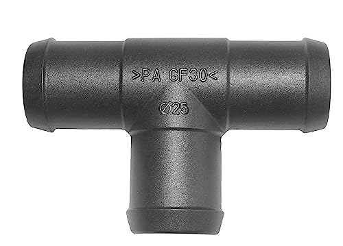 1, 2, 3, 5 oder 10 T-Schlauchverbinder 25x25x25 mm PA GF30 schwarz (1)