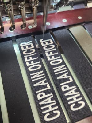 Custom Nylon/Cotton Webbing Name Tape with Hook Fastener - Black - Thumbnail 2