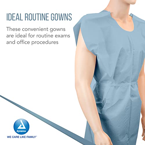 Dynarex 8102 Exam Gown 3 Ply,Blue #TOP4