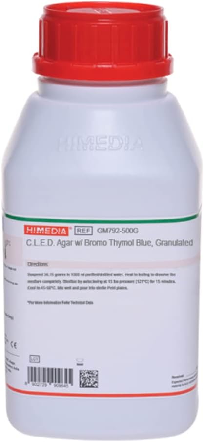 HiMedia Laboratories GM792-500G Granulated C.L.E.D. Agar with Bromo Thymol Blue, 500 g