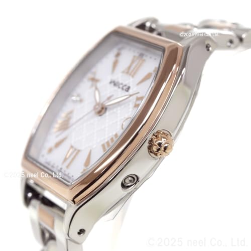 [CITIZEN] 腕時計 wicca (ソーラーテック電波/防水) KS4-031-11 トノー型 レディース ビジネス シンプル ギフト 秒針 日付 アナログ ホワイト ピンクゴールド 白 ソーラー電波 電波時計 シチズン 商品画像8