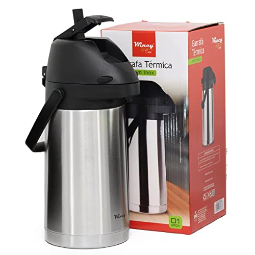 Garrafa Térmica 1,6 Litros Em Inox Pressão Wincy