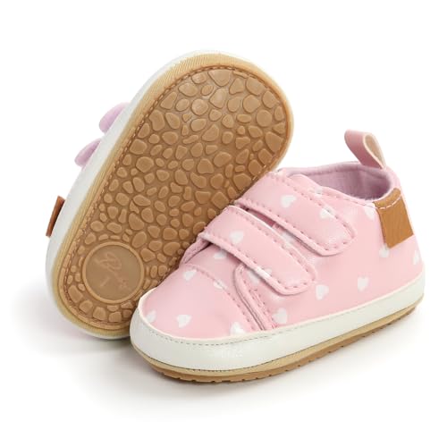 Image of SOFMUO Baby Boys Girls High Top Ankle PU Leather Sneakers Soft Rubber Sole Infant Moccasins Newborn Oxford Loafers Anti-Slip Toddler Wedding Uniform Dress Shoes