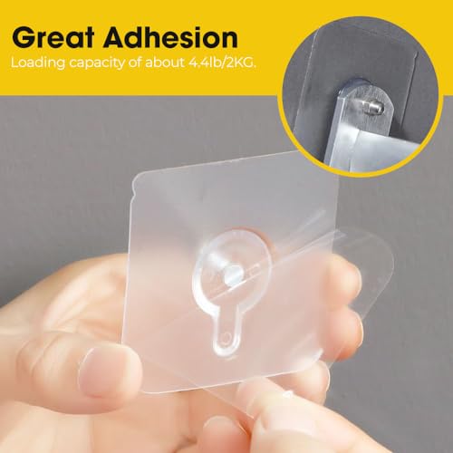 Image of ROWPOZ 2025 Upgraded Drill Free Adhesive Hooks, 20PCS Picture Hangers Without Nails Wall Hooks for Hanging Adhesive Wall Mount Screw Hook, Hang On Wall Without Nails for Kitchen, Bathroom, Home