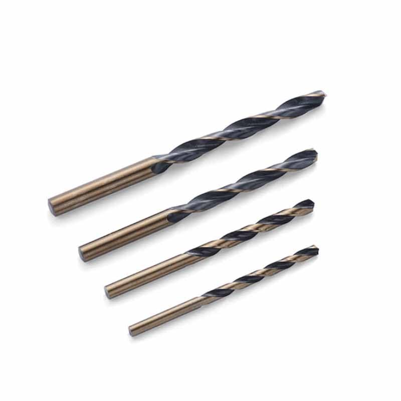 3 Pezzi Diametro 3-14 mm Punta elicoidale Rivestita in Titanio in Acciaio ad Alta velocità Punta a Codolo Dritto Punta a Mano Trapano Giallo e Nero(13.5mm(3Pcs))