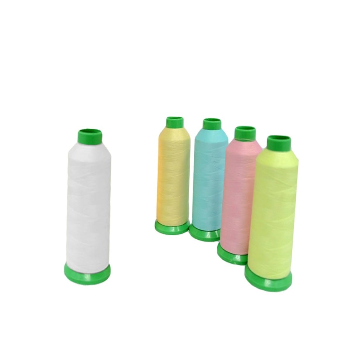5 Piezas Hilo de Bordar Luminoso, de Poliéster para Coser y Tejer