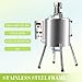 Deroanke Heating Mixing Filling Machine, Lipstick Candle Heat Filler, 30L Heating Lipstick Mixing Filling Machine for Lipstick, Shoe Polish, Petroleum Jelly, Large, Silver