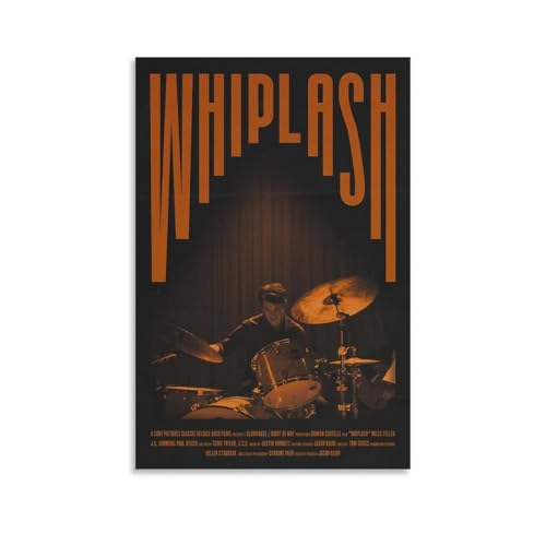 Whiplash Movie Poster Canvas Wall Art Print For Room Aesthetic And Decor Poster For Bedroom Office Home Dorm Kitchen Bathroom Decor08x12inch(20x30cm)