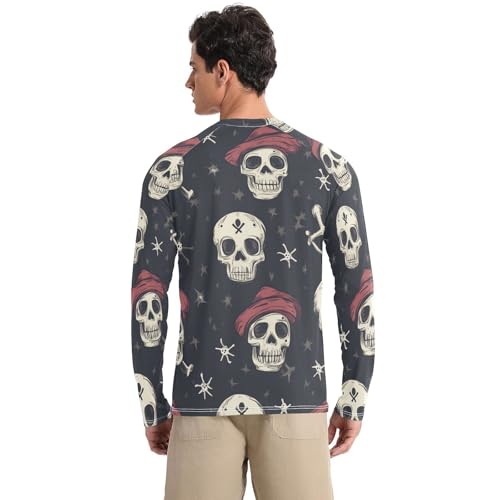 Men Sun Shirts Men's Rash Guard Shirts UPF 50+ Protection Crew Neck Long Sleeve Shirt Stars Nebulae and Meteors Blue2