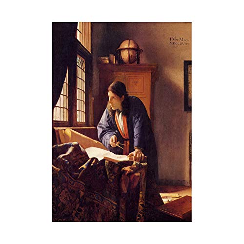 Wee Blue Coo Painting Vermeer Geographer Old Master Wall Art Print