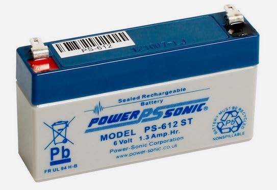 Batterie 6.0 Volts 1.3 Ah PS-612ST haute longévité et composants