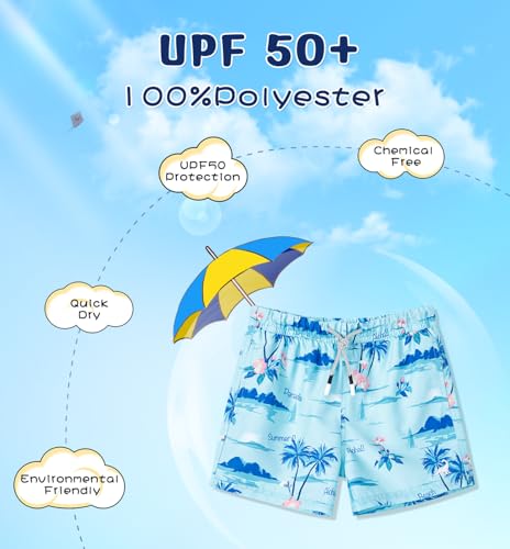 Image of SURF CUZ Surfcuz Little Boys Swim Trunks UPF 50+ Toddler Beach Shorts Swimsuit Kids Quick Dry Swimwear