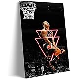 Derrick Rose Chicago Dunk Art HD Canvas Print Poster,Basketball Poster,Posters for Boys Room,Living...