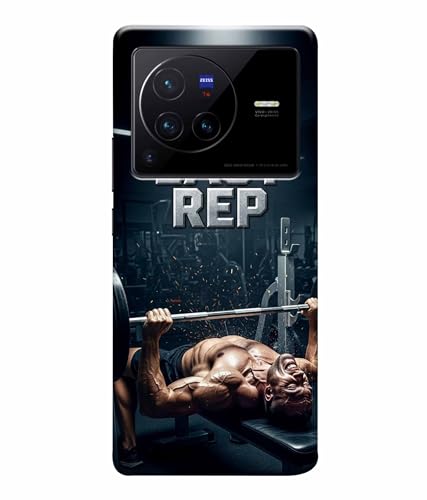 Image of Last Rep Gym Motivation Quotes Printed Hard Back Case Cover & Compatible for Vivo X80 Pro 5G | V2185A | V2145 (Multicolor) - D1808