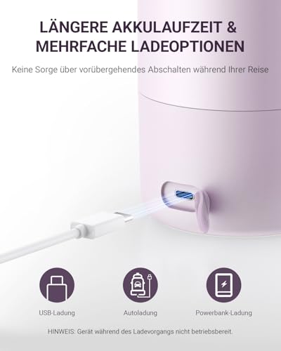 Comfyer BW02 Upgrade Tragbarer Flaschenwärmer unterwegs für Baby & Familie-Schnell Aufheizen mit 16000mAh Akku,Integrierter Sterilisator, Baby Milch-/Wasserwärmer für Unterwegs/Zuhause, 500ML